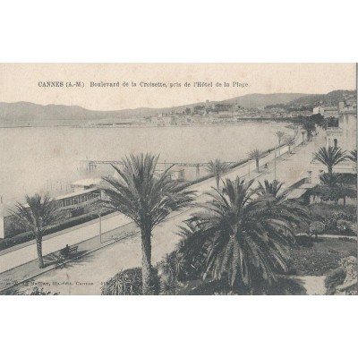 Cannes - Boulevard de la croisette,pris de l'hôtel de la plage